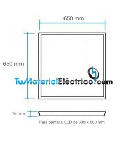 Sub foto Marco empotrar panel led 60x60 cm