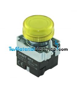 Foto principal Piloto metálico amarillo 230V 