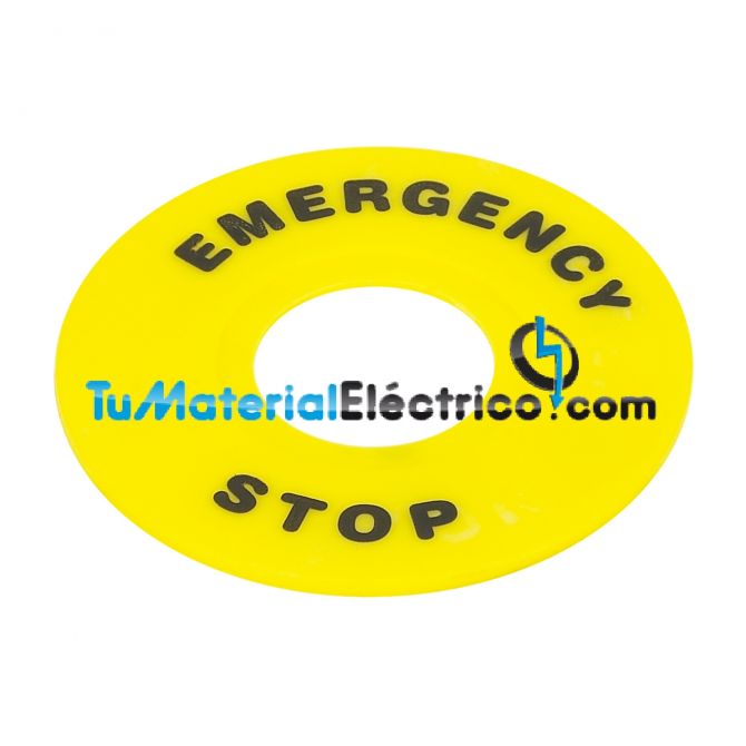 Etiqueta parada emergencia