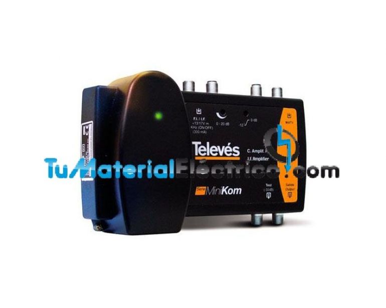 Amplificador de señal de TV+SAT TELEVÉS de 3 salidas