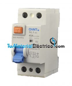 Diferencial tetrapolar Superinmunizado 4P 40A 300MA NL-1-4-40-300ASI de  Chint Electric